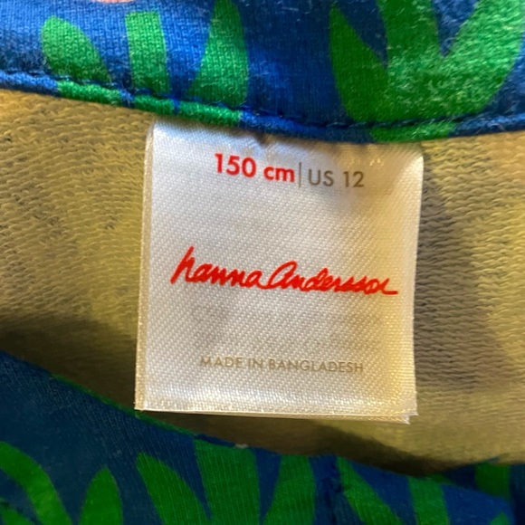 HANNA ANDERSSON🌷FRENCH TERRY IN TULIP PRINTED SNAP DRESS 👧🏻 SIZE 12 🌟NWT🌟 - Picture 2 of 7